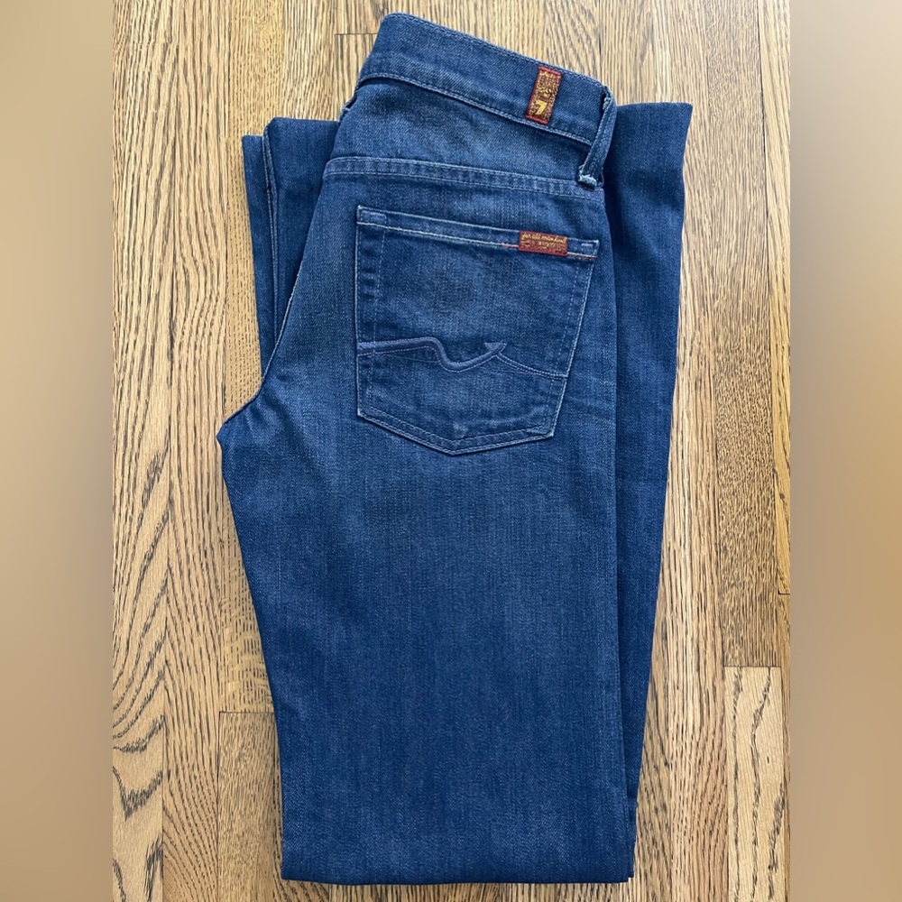 7 For All Mankind Low Rise Ginger Jean, Hirosaki Wash, 27 - Picture 9 of 13